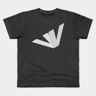 Isometric Alphabet Letter, Letter V Kids T-Shirt